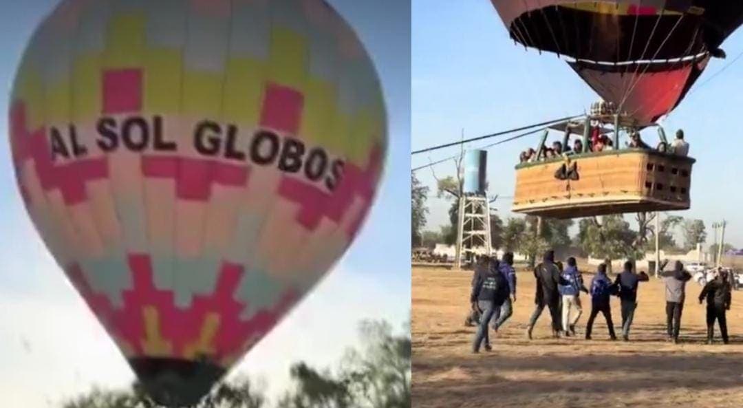 Video: Captan nuevo percance de globo aerostático en la zona de Teotihuacán