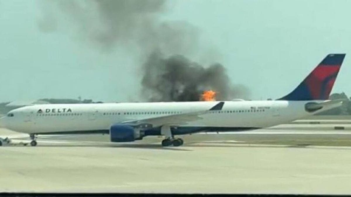 VIDEO: Avión se incendia mientras despegaba en el aeropuerto de Orlando, Estados Unidos