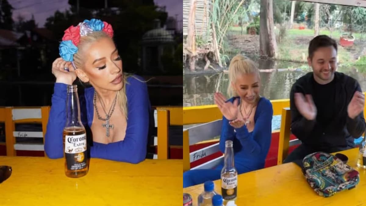 Video: Christina Aguilera es vista tomándose unas chelas en Xochimilco, CDMX