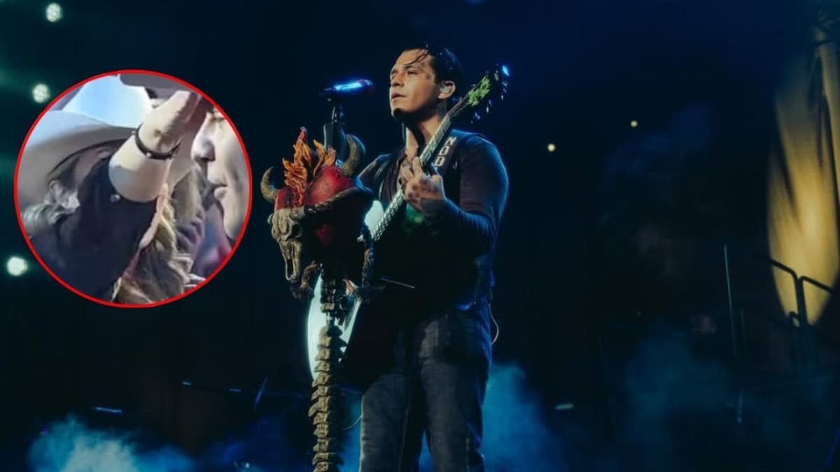 VIDEO: Christian Nodal regaña a fan por intentar robarle el sombrero