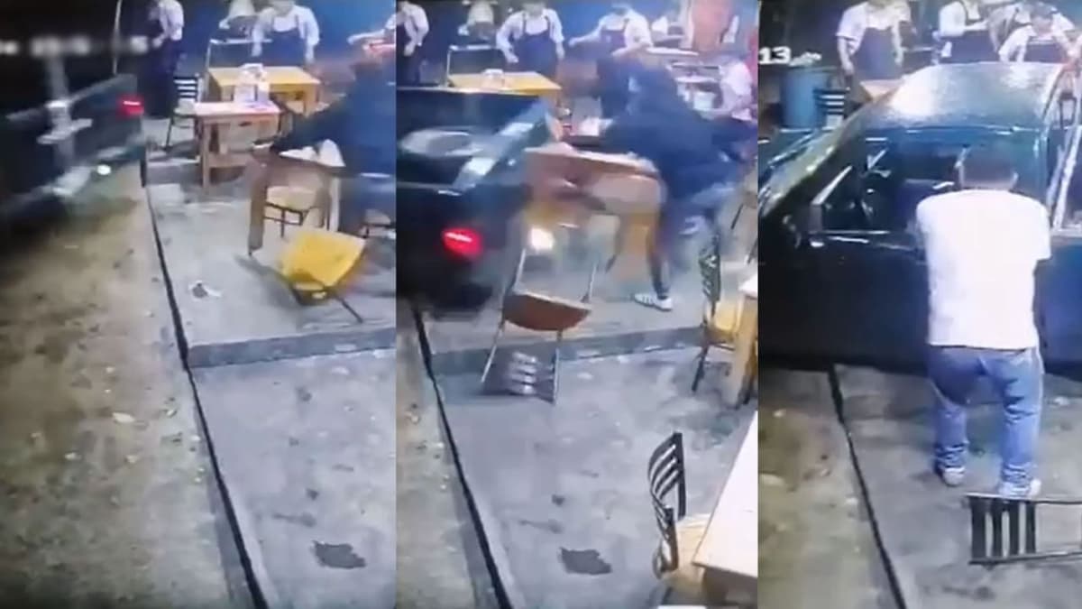 Video: Conductor que iba en reversa atropelló a sujeto que comía tacos en Cuernavaca, Morelos