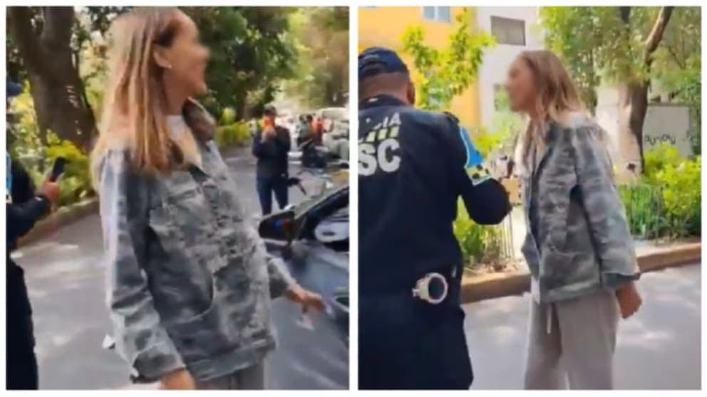 Video: Exhiben a mujer por decir insultos racistas a policía en CDMX, "odio a los negros como tú"