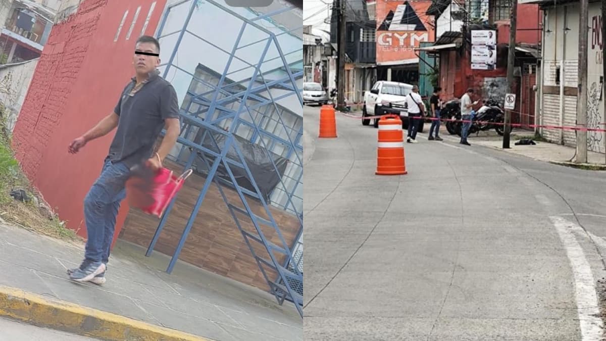 Video: Detienen a sujeto que paseaba con una cabeza humana en Coatepec, Veracruz