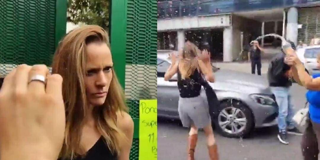 Video: Agreden a Ximena Pichel, "Lady Racista", tras salir de su audiencia en Cdmx