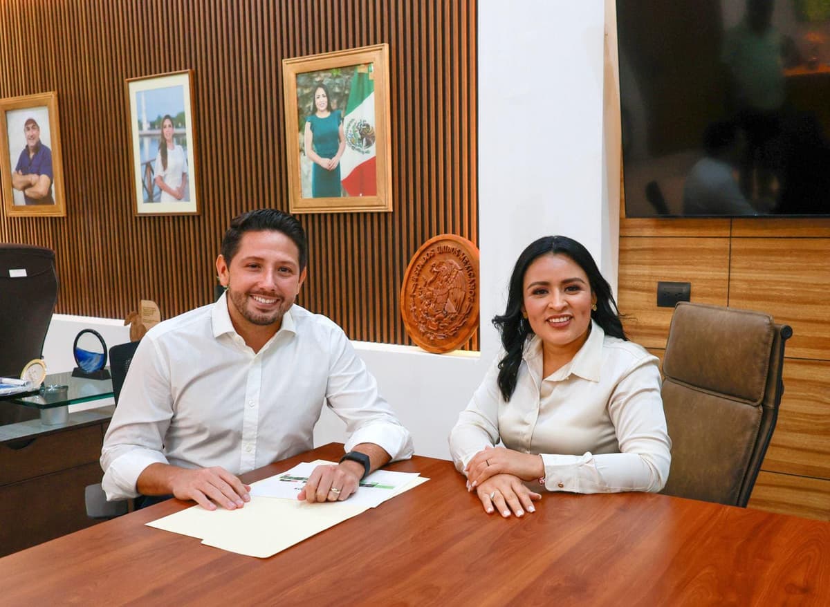 Renán Sánchez Tajonar y la presidenta Blanca Merari refuerzan la unidad verde en favor de Puerto Morelos
