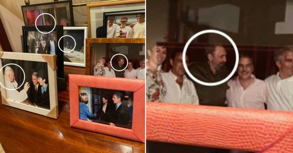 Difunden fotografía de Fidel Castro junto a Jeffrey Epstein