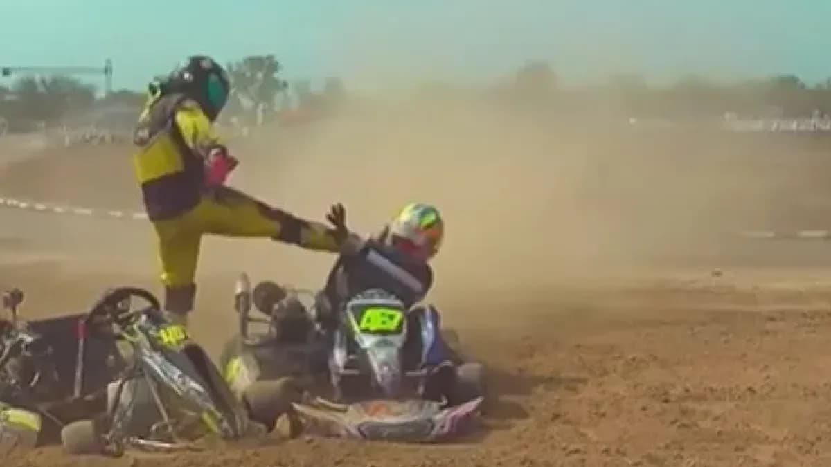 Video: Piloto de karting golpea a rival durante una carrera en Argentina