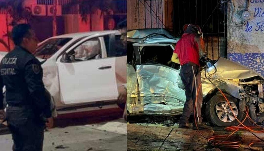Video: Quedan prensadas dos personas tras accidente vehicular en Chetumal