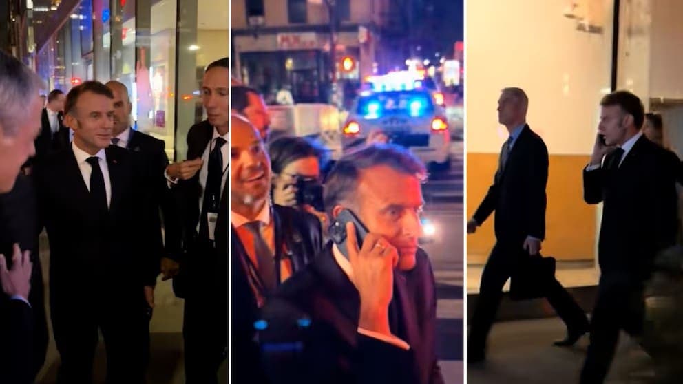 Video: Donald Trump se niega a abrirle paso al auto de Emmanuel Macron y lo obliga a caminar por calles de Nueva York