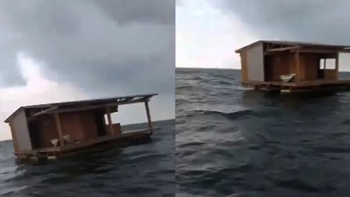 Video: Restaurante flotante aparece intacto tras ser arrastrado por las lluvias en Alvarado, Veracruz