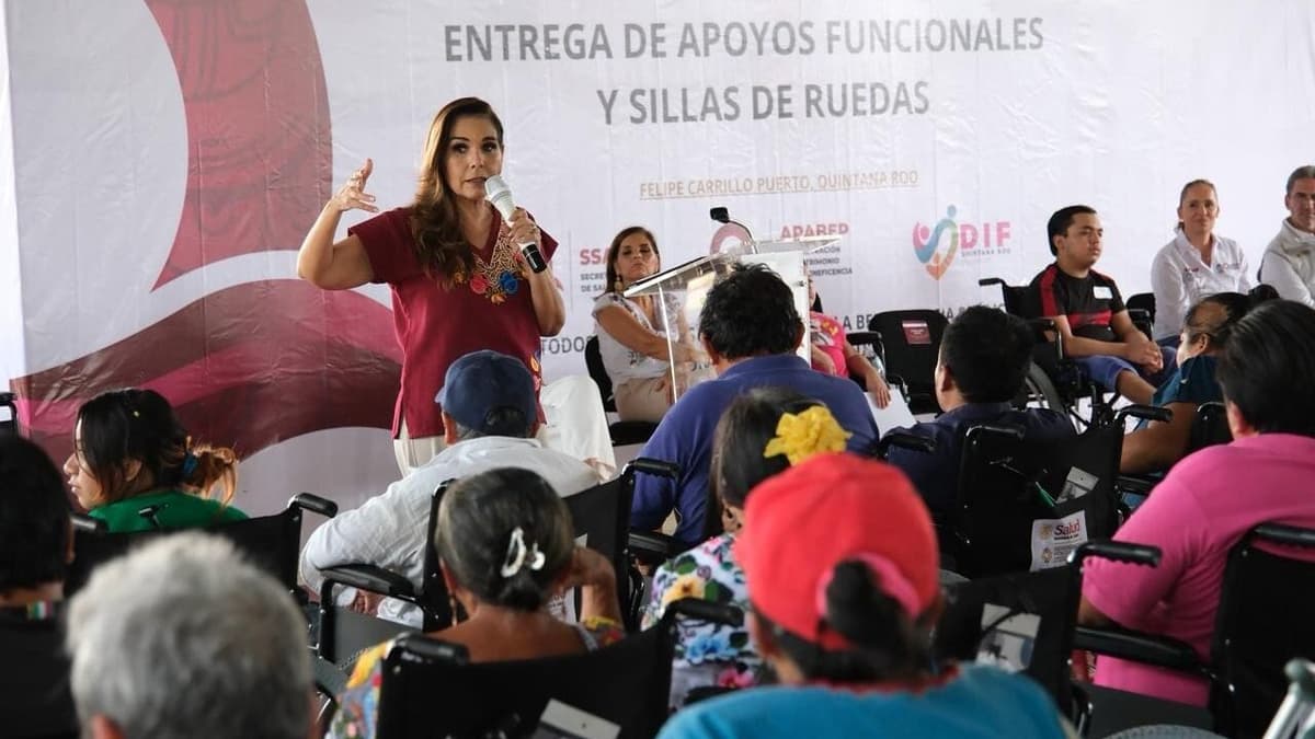 Mara Lezama entrega en Felipe Carrillo Puerto 139 apoyos funcionales para personas con discapacidad