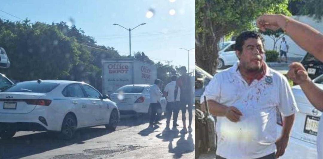Ciclista golpea a un taxista de Playa del Carmen con una piedra tras percance vial