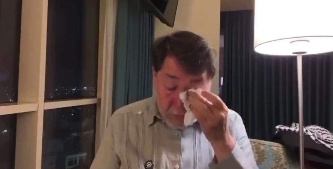 Video: Fernández Noroña llora por Palestina; le reprochan que ignore a víctimas de violencia en México