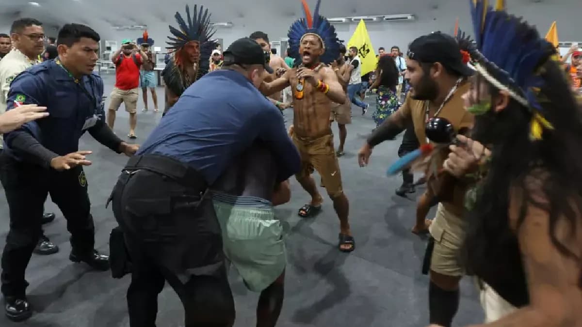 Video: Indígenas irrumpen en reunión de la ONU en Brasil; guardias de seguridad resultan heridos