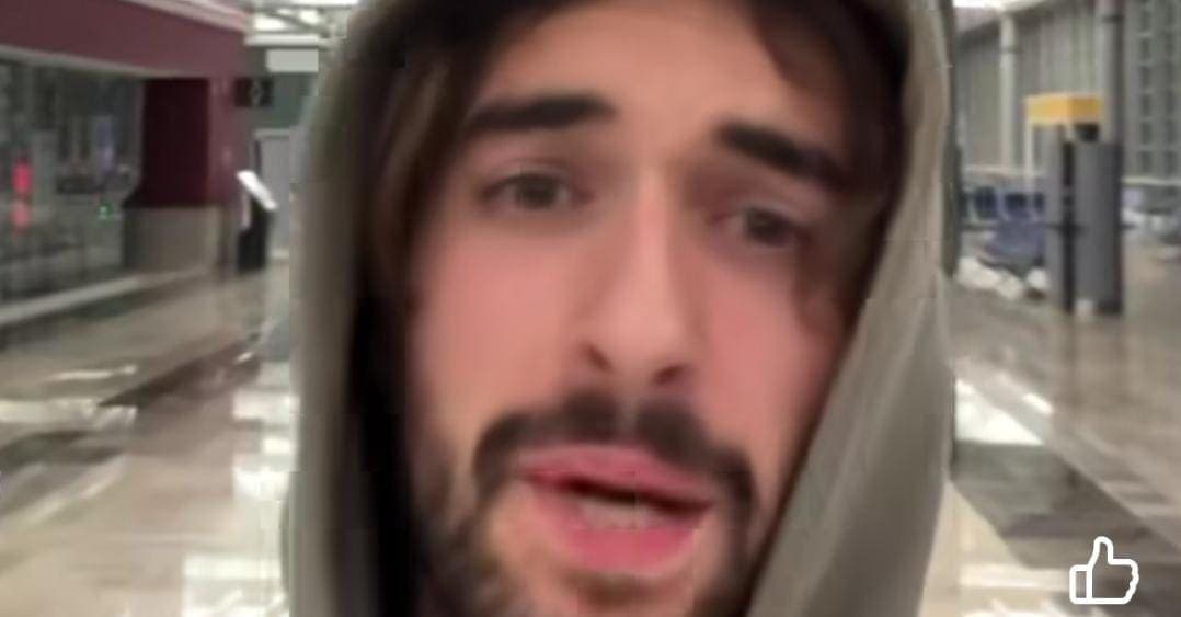 Influencer Paul el Alemán pierde su vuelo y revela los cinco mejores lugares para dormir en el AIFA