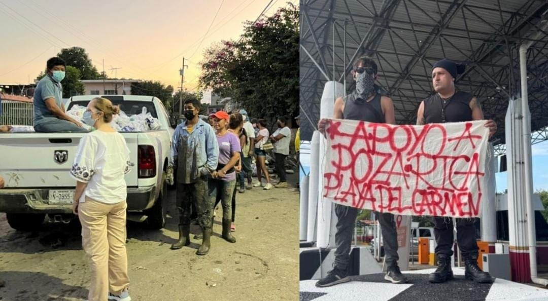 Video: Jóvenes activistas de Playa del Carmen llevan víveres y ayudan a gente de Poza Rica, Veracruz