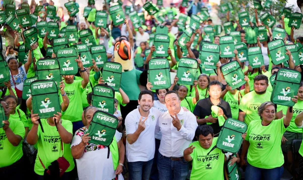 Renán Sánchez Tajonar entrega Kits Verdes en José María Morelos y reafirma la fuerza del Partido Verde en la transformación de Quintana Roo