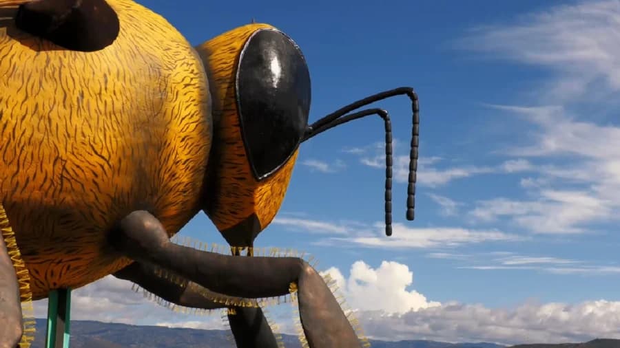 Video: Colombia presenta la escultura de abeja más grande del mundo