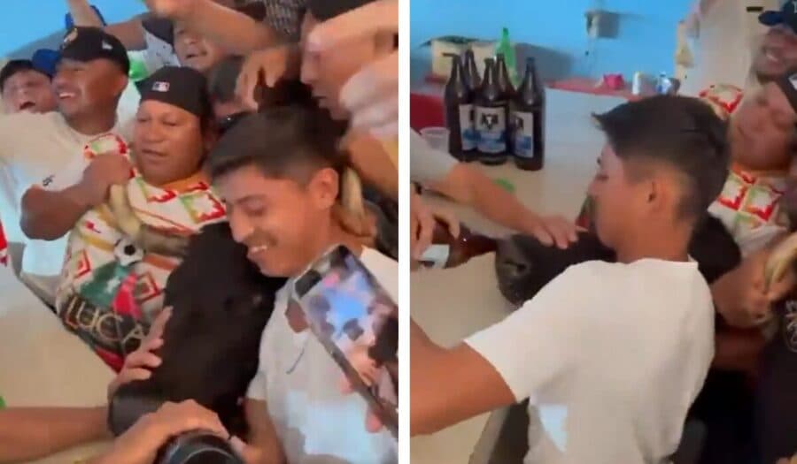 Video: Maltrato animal desata indignación: toro es obligado a beber cerveza en cantina de Temax, Yucatán