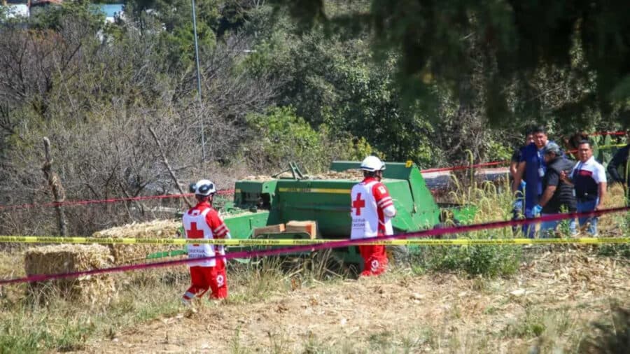 Joven fallece al quedar atrapado en una máquina empacadora en Tlaxcala