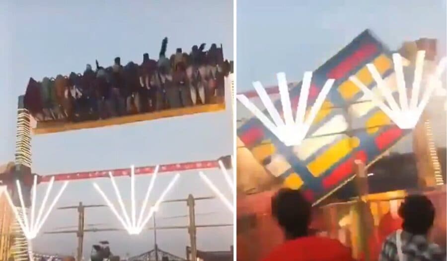 Video: Falla de juego mecánico en feria deja un muerto y 12 heridos en India