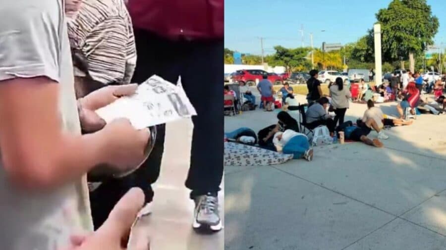 Video: Miles de personas esperan por horas para obtener boletos gratuitos para Banda MS en Cancún; sujetos los revenden