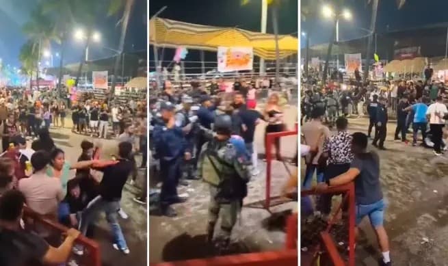 Video: Se desata batalla campal tras desfile del Carnaval de Veracruz
