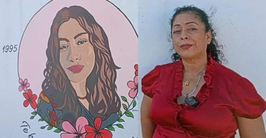 Madre de Mariel García, víctima de feminicidio, inaugura mural en honor a su hija en Playa del Carmen