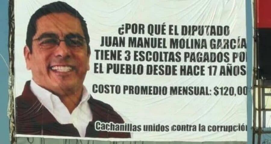 Exhiben a diputado de Morena cuyos escoltas han costado 120 mil pesos al mes desde hace 17 años