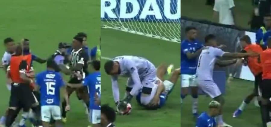 Video: Futbolistas de Cruzeiro y Atlético Mineiro se agarran a golpes y patadas en Brasil; parecía UFC