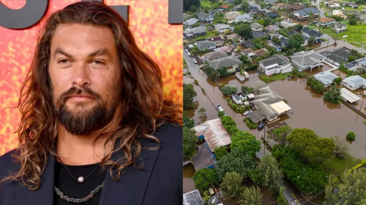 Video: Actor Jason Momoa evacúa su hogar en Hawái por las peores inundaciones en 20 años